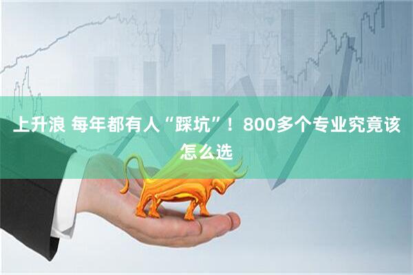上升浪 每年都有人“踩坑”！800多个专业究竟该怎么选