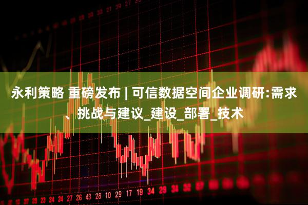 永利策略 重磅发布 | 可信数据空间企业调研:需求、挑战与建议_建设_部署_技术