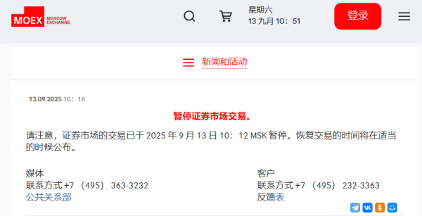优配交易 发生了什么？莫斯科证券交易所暂停股票交易！刚刚最新消息来了